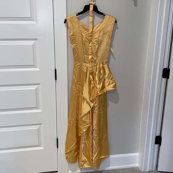 unknown- vintage handmade Dresses & Skirts - Size XS Costume Yellow Canary Silk Gown dress